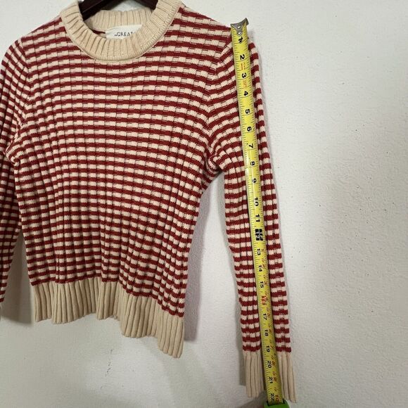 The GREAT Cotton Stripe Sweater size 1/S - Picture 5 of 8